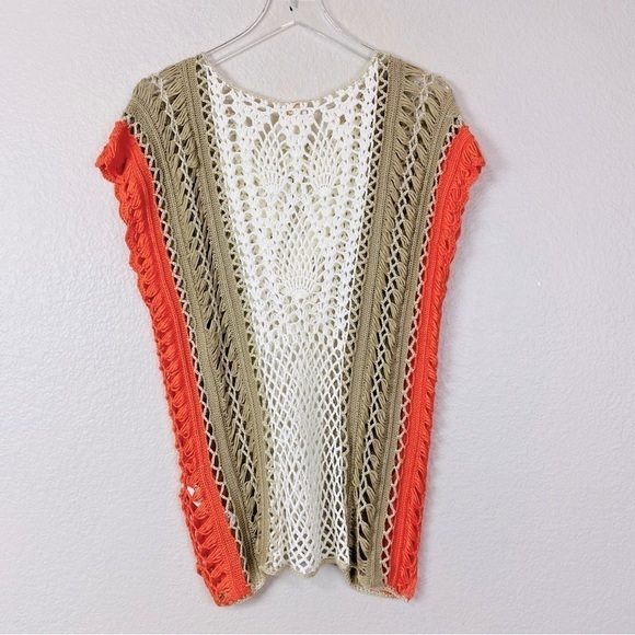 Chico’s Gloria Color Block Open Knit Crochet Sweater Size XL/16 - Picture 5 of 10